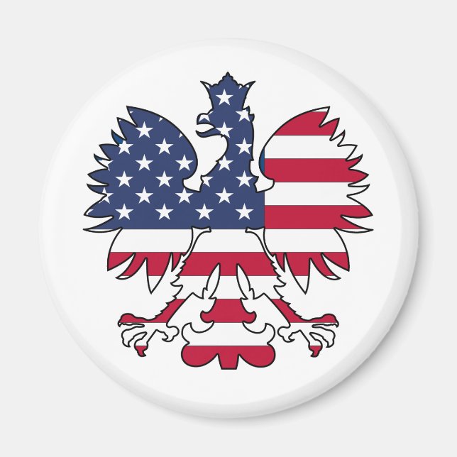 Polish American Eagle Magnet (Front)