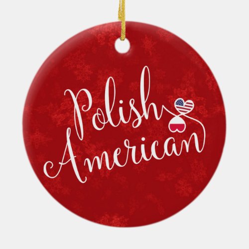 Polish American Entwined Hearts Holiday Decoration