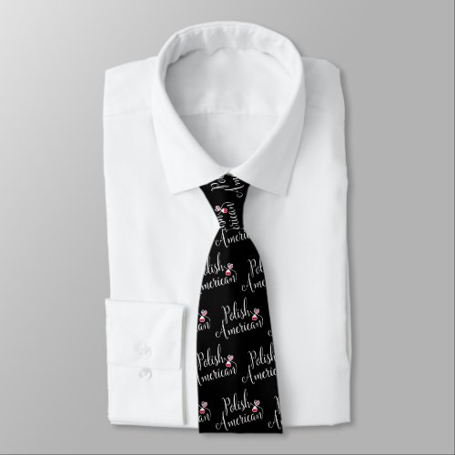 Polish American Entwined Hearts Tie