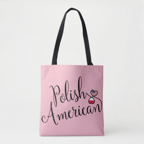Polish American Entwined Hearts Tote Bag