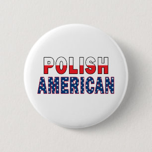 Polish American Flag Button