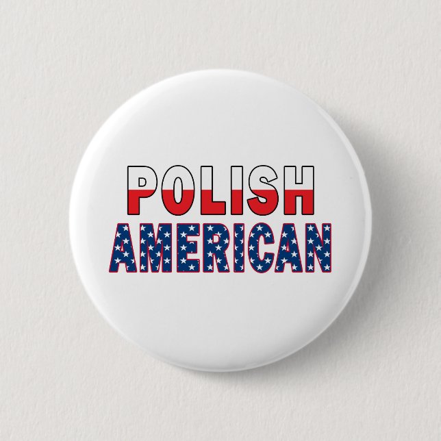 Polish American Flag Button (Front)