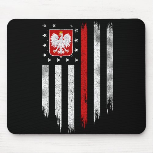 Polish American Flag Combo Poland Usa Polska Mouse Pad