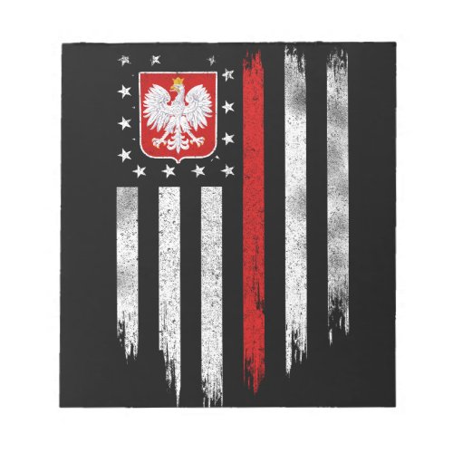 Polish American Flag Combo Poland Usa Polska Notepad