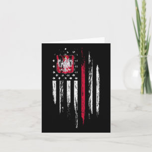 Polish American Flag Combo Poland Usa Polska Patri Card