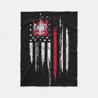 Polish American Flag Combo Poland Usa Polska Patri Fleece Blanket