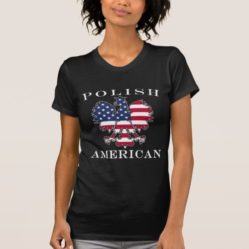 Polish American Flag Eagle T_Shirt