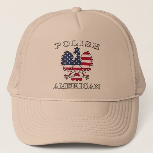 Polish American Flag Eagle Trucker Hat