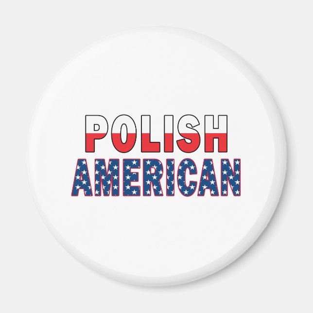 Polish American Flag Magnet (Front)