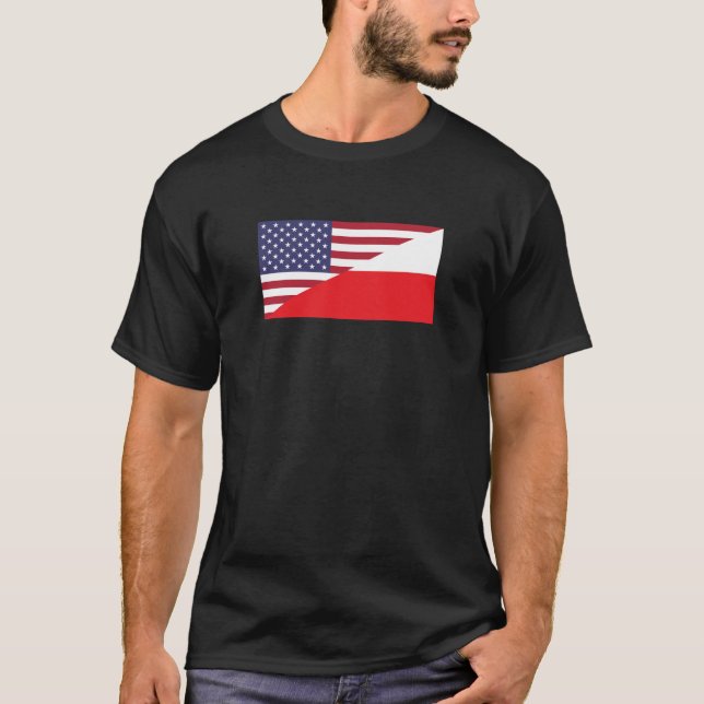 Polish American Flag Tshirt (Front)