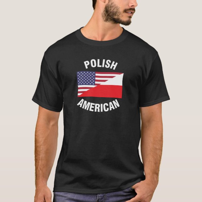 Polish American Flag Tshirt (Front)