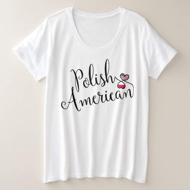 Polish American Hearts Women's   Plus Size T-Shirt (Design Front)