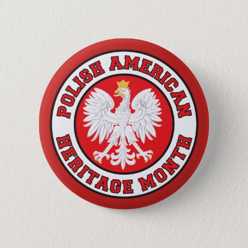 Polish American Heritage Polish White Eagle Button