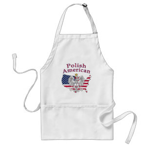 Polish American Map Adult Apron