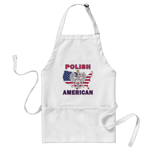 Polish American Map Adult Apron (Front)