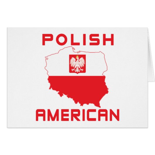Polish American Map Cards (Front Horizontal)
