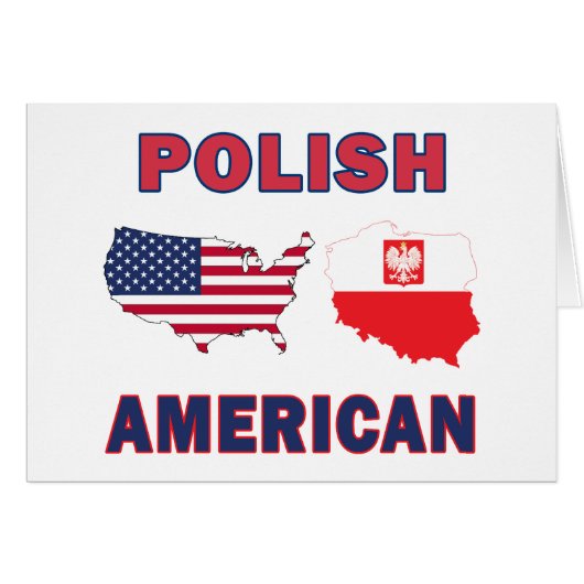 Polish American Map Cards (Front Horizontal)