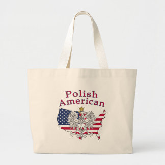 Polish American Map Large Tote Bag