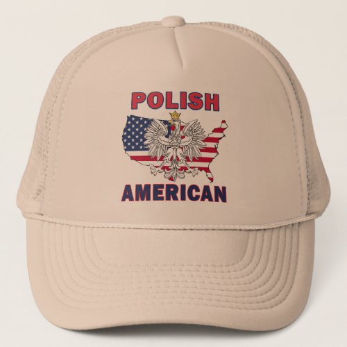 Polish American Map Trucker Hat