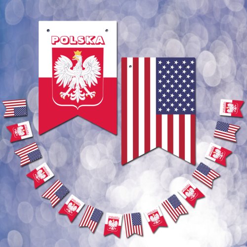 Polish American party flags Poland flag  USA