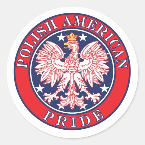 Polish American Pride Classic Round Sticker