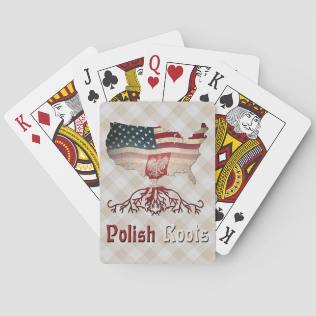 Polish American Roots  Poker Cards (Back)