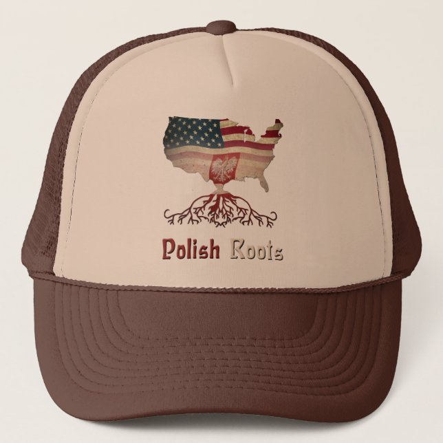 Polish American Roots Trucker Hat (Front)