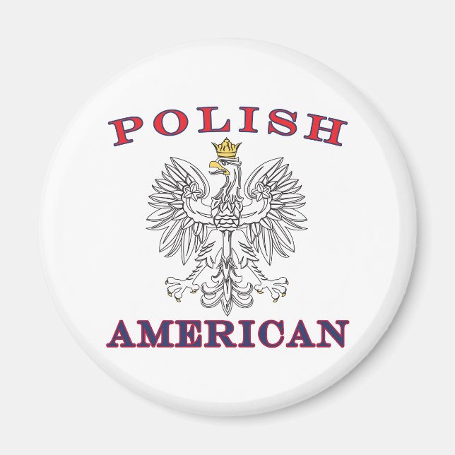 Polish American White Eagle Magnet (Front)