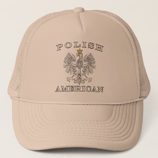 Polish American White Eagle Trucker Hat (Front)