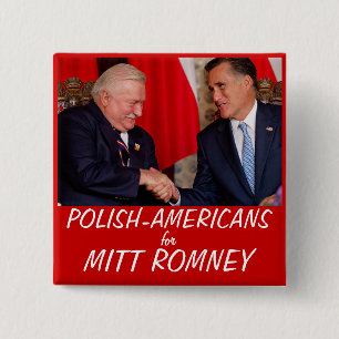 Polish Americans for Mitt Romney Button
