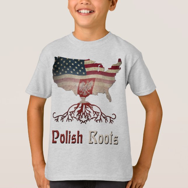 Polish Ancestry Roots T-Shirt (Front)