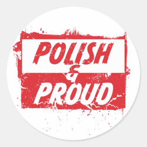 Polish and Proud Classic Round Sticker