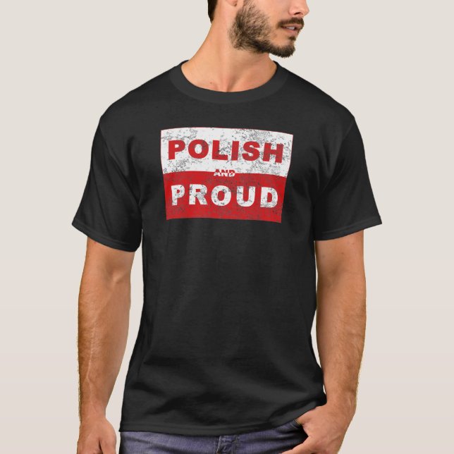 Polish and Proud Flag T-Shirt (Front)