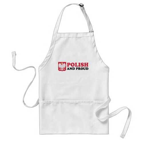 Polish And Proud With White Eagle Adult Apron