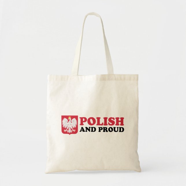Polish And Proud With White Eagle Tote Bag (Front)