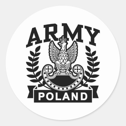 Polish Army Classic Round Sticker