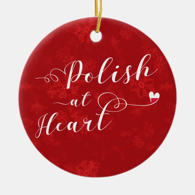 Polish At Heart, Christmas Tree Ornament (Front)