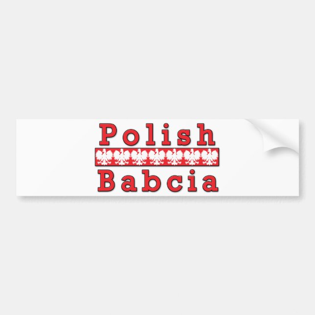 Polish Babcia Eagles Bumper Sticker (Front)