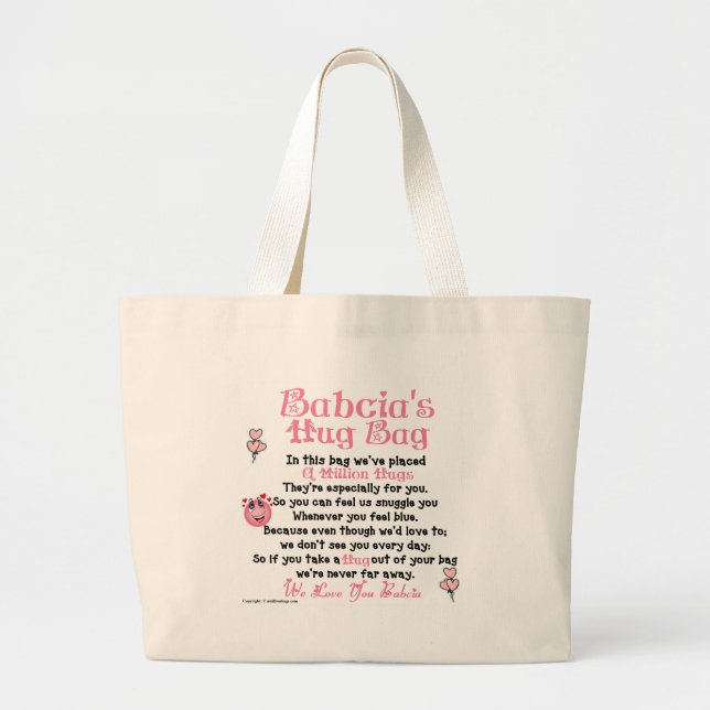 Polish -  Babcia - Plural Verse Large Tote Bag (Front)