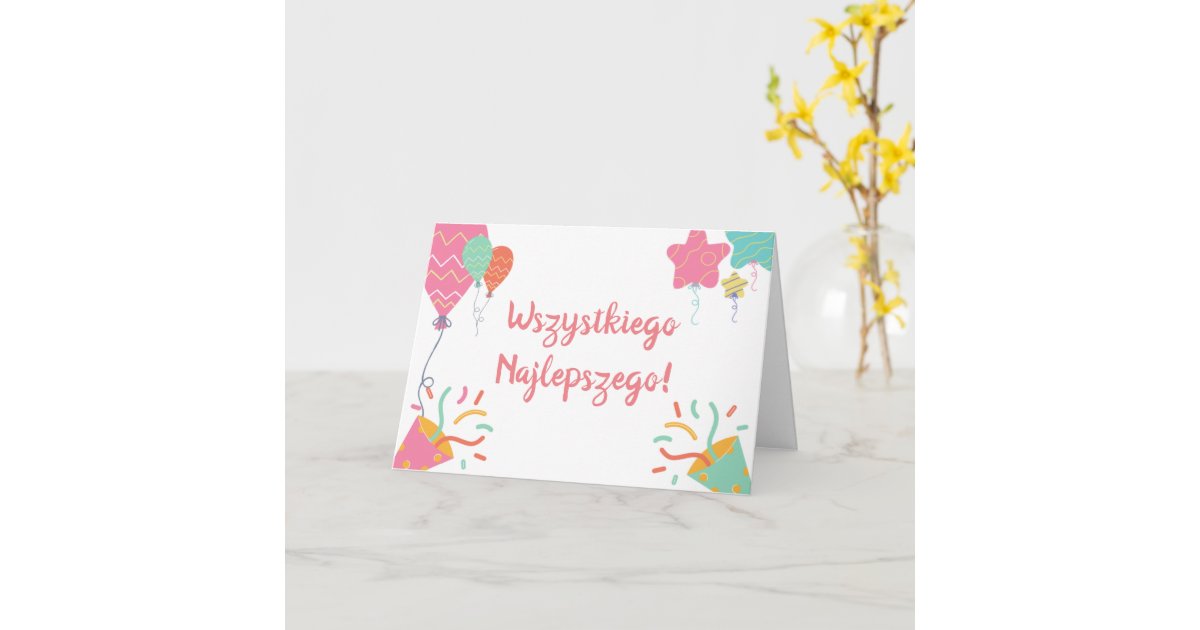 Polish Birthday Card | Zazzle