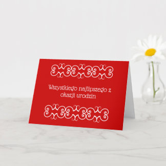 Polish Birthday Greeting Card