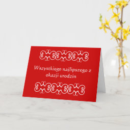 Polish Birthday Greeting Card | Zazzle