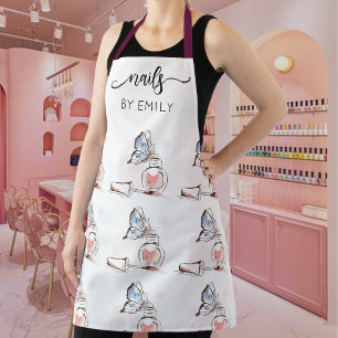 Polish bottle Custom Nail Salon Apron