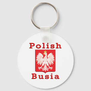Polish Busia Eagle Keychain