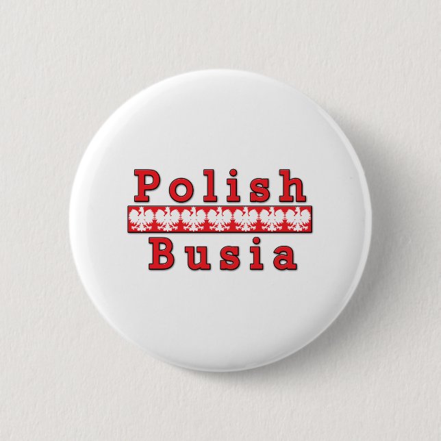Polish Busia Eagles Pinback Button (Front)