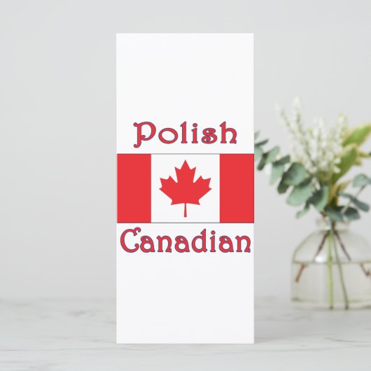 Polish Canadian Canada Flag (Standing Front)
