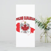 Polish Canadian Canada Flag Map (Standing Front)