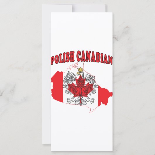 Polish Canadian Canada Flag Map (Front)