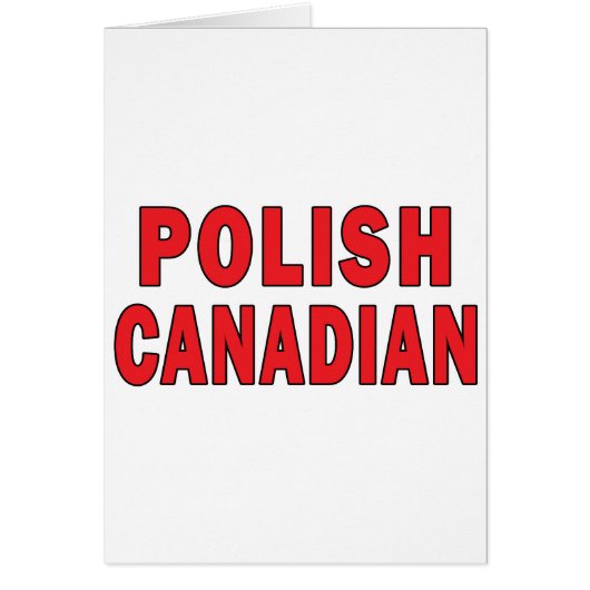 Polish Canadian Cards (Front)
