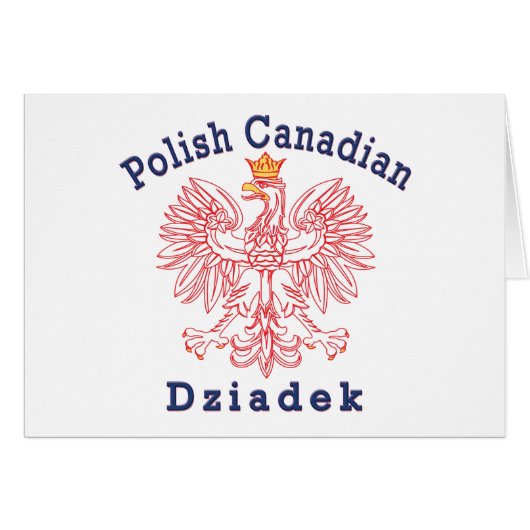 Polish Canadian Eagle Dziadek Cards (Front Horizontal)